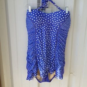 Jantzen Plus Size 14 Swim Suit Polka Dot